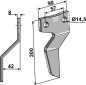 Preview: Rotorzinken 200x90mm, links